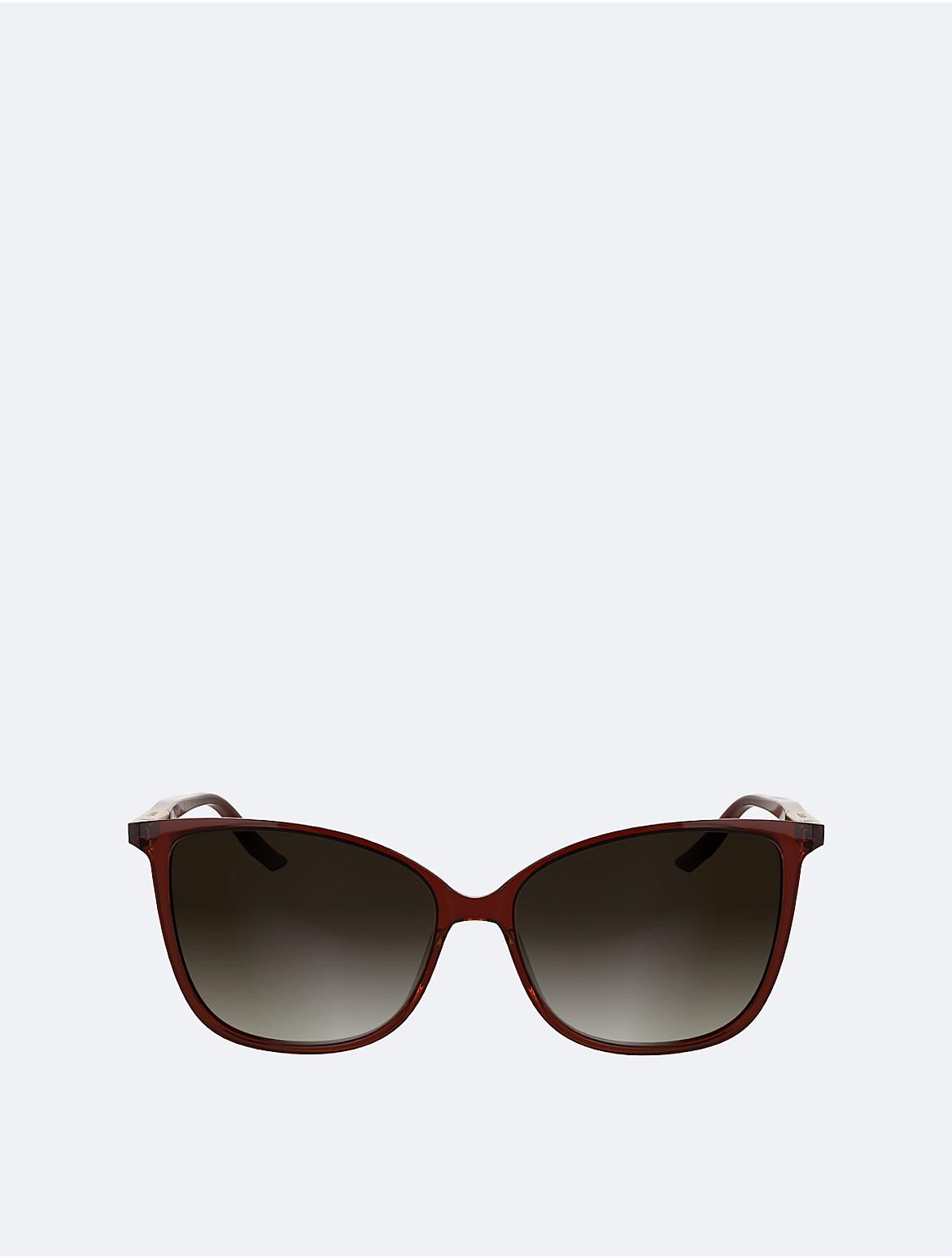 Calvin Klein Womens Slim Butterfly Sunglasses - Brown Product Image