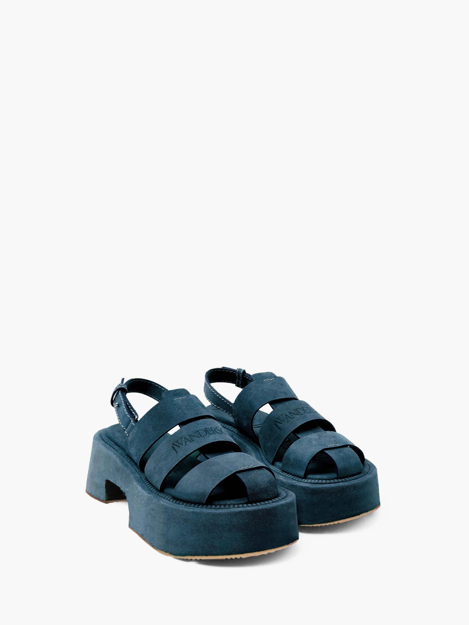 SUEDE PLATFORM FISHERMAN SANDALS Product Image