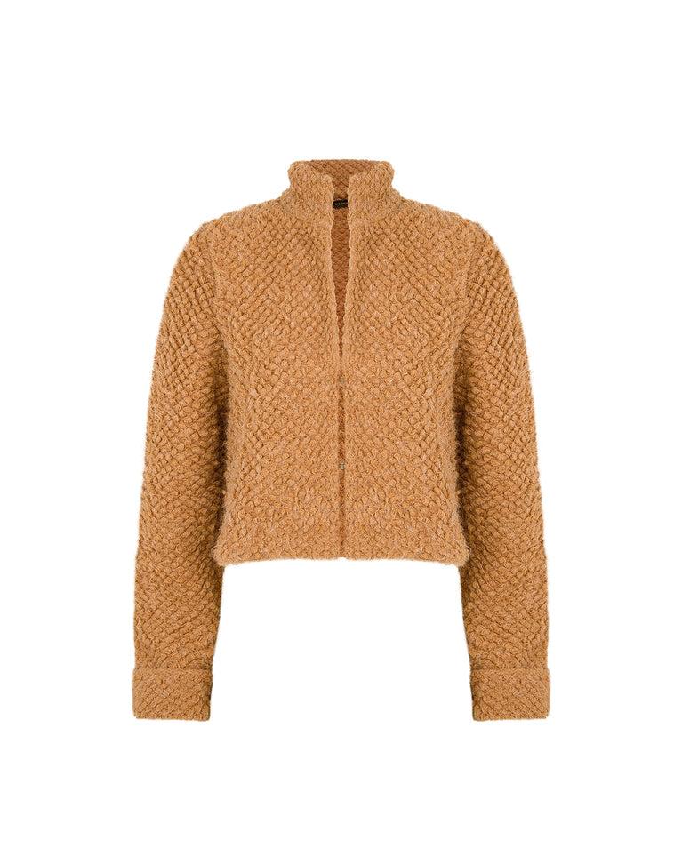 Knit Mila Short Jacket - Caramel Product Image