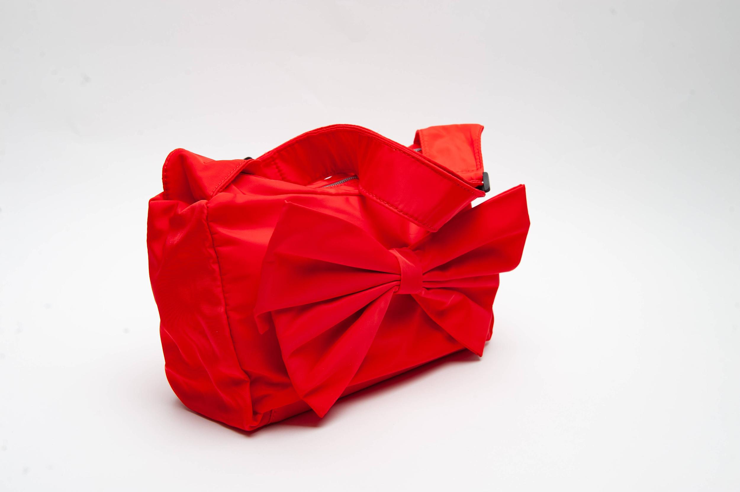 Coquette Cherry Red Bow Shoulder purse Bag Product Image