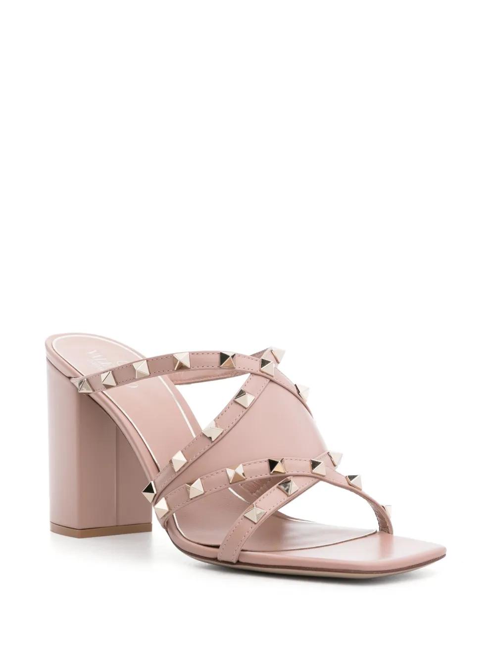 90mm Rockstud strappy leather sandals Product Image