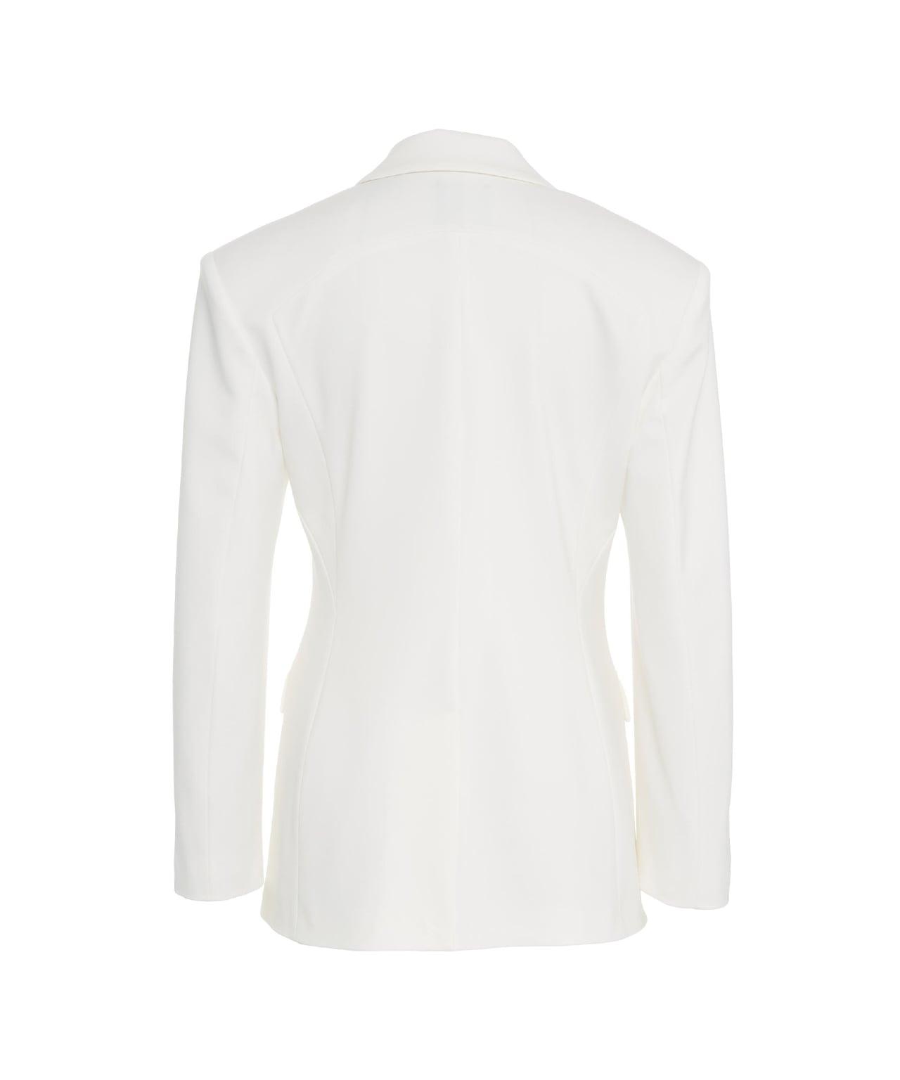 Double-breasted blazer in scuba Product Image