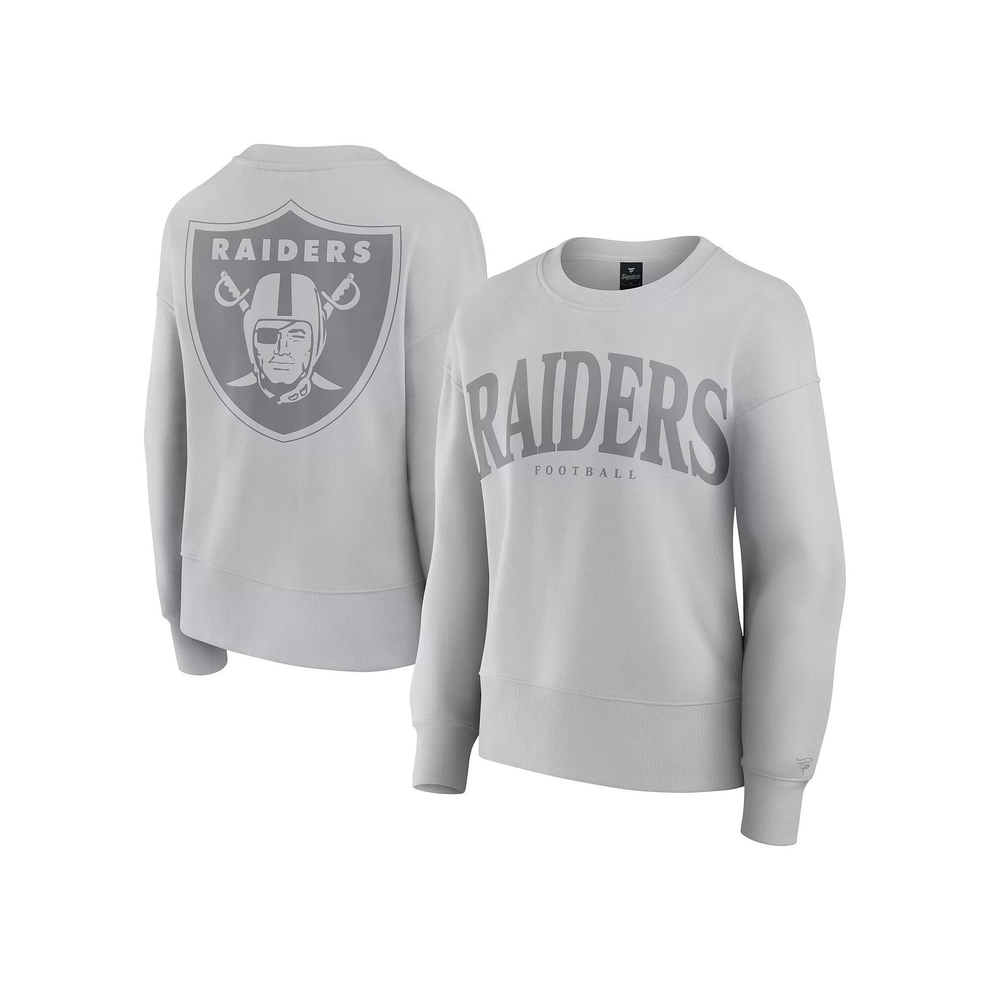 Women's Fanatics Gray Las Vegas Raiders Elements Pullover Sweatshirt,  Product Image