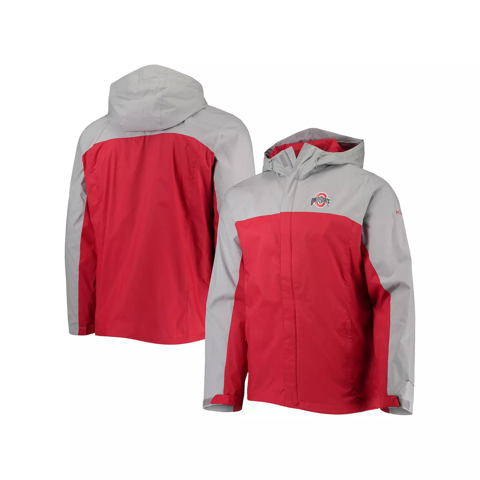 Men's Columbia Gray/Scarlet Ohio State Buckeyes Glennaker Storm Full-Zip Jacket, Size: Large, Grey Product Image