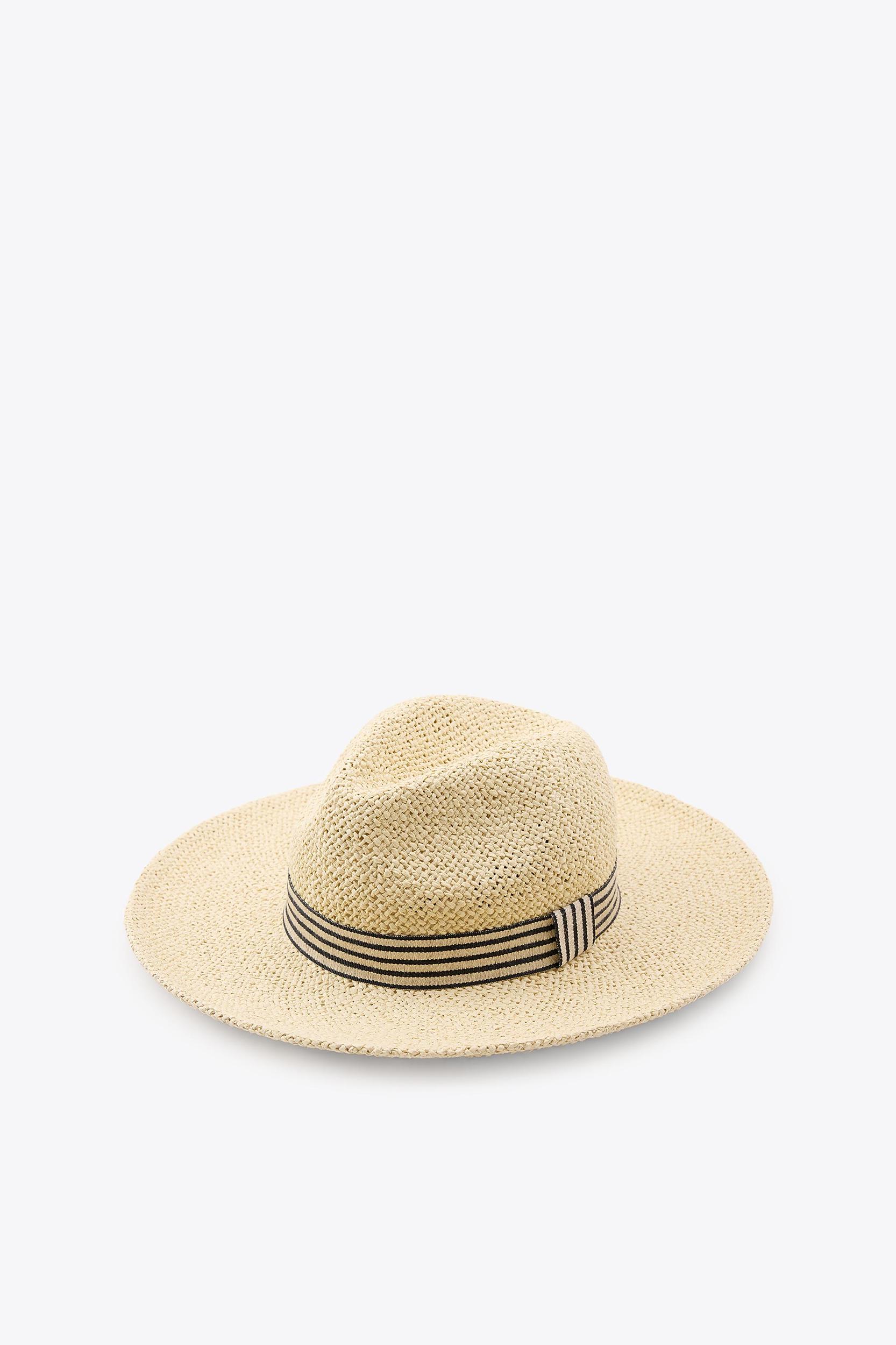 STRIPED BAND WOVEN HAT Product Image