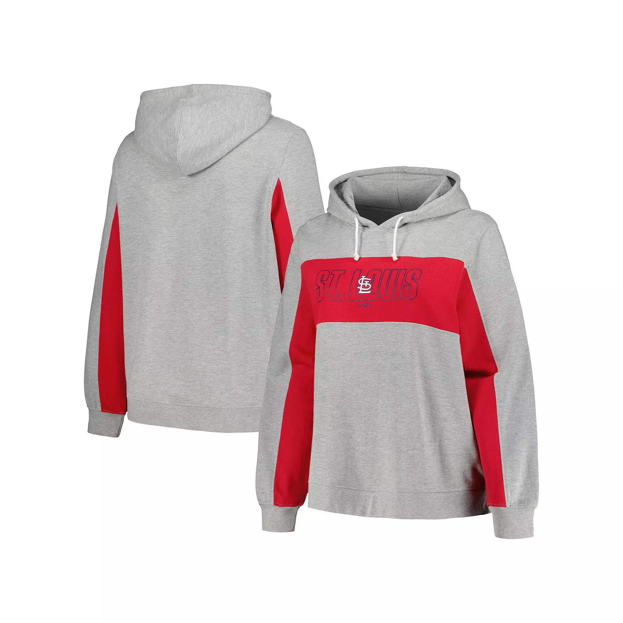 Womens Profile Heather Gray St. Louis Cardinals Plus Size Pullover Jersey Hoodie Product Image