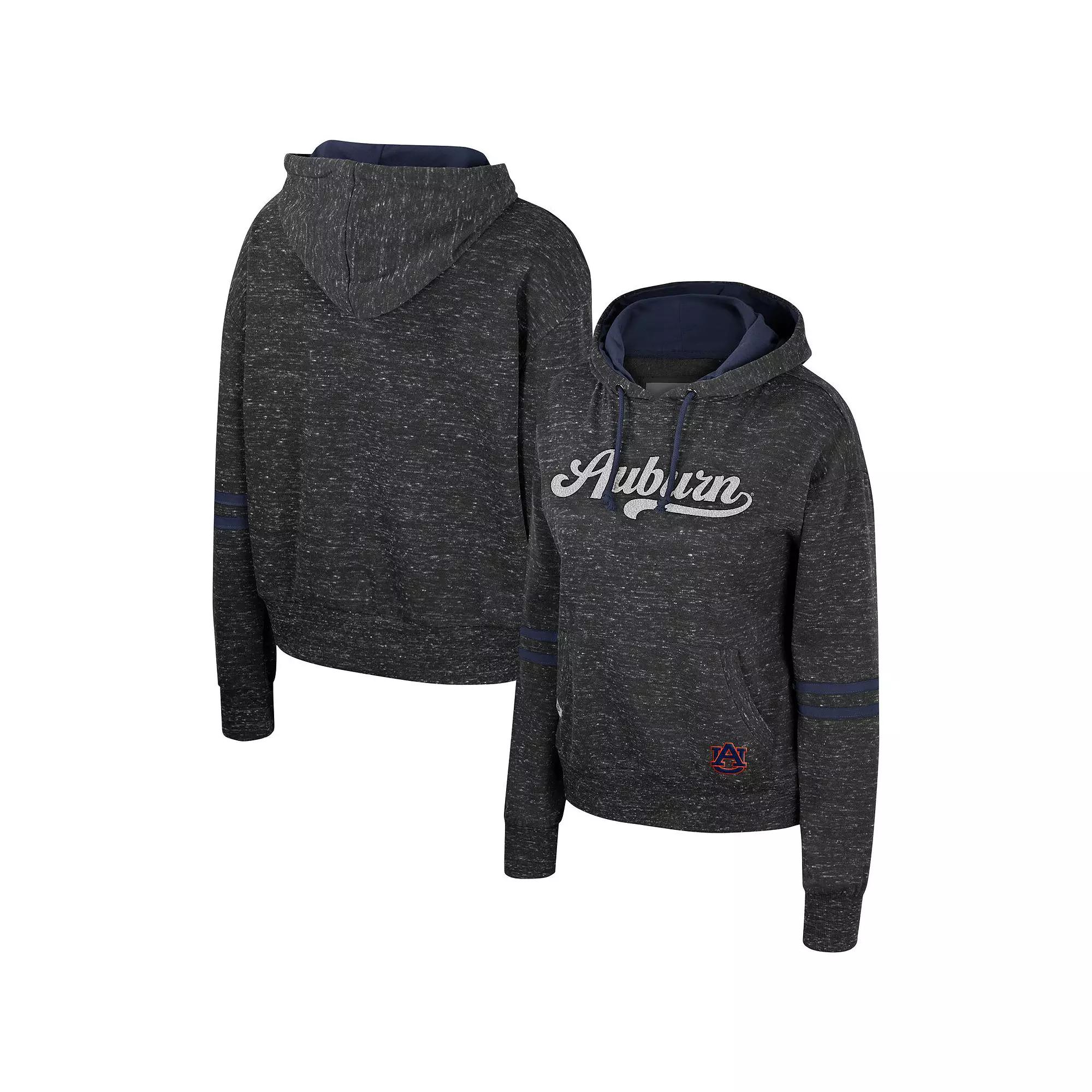 Women's Colosseum  Charcoal Clemson Tigers Catherine Speckle Pullover Hoodie, Size: 2XL Product Image