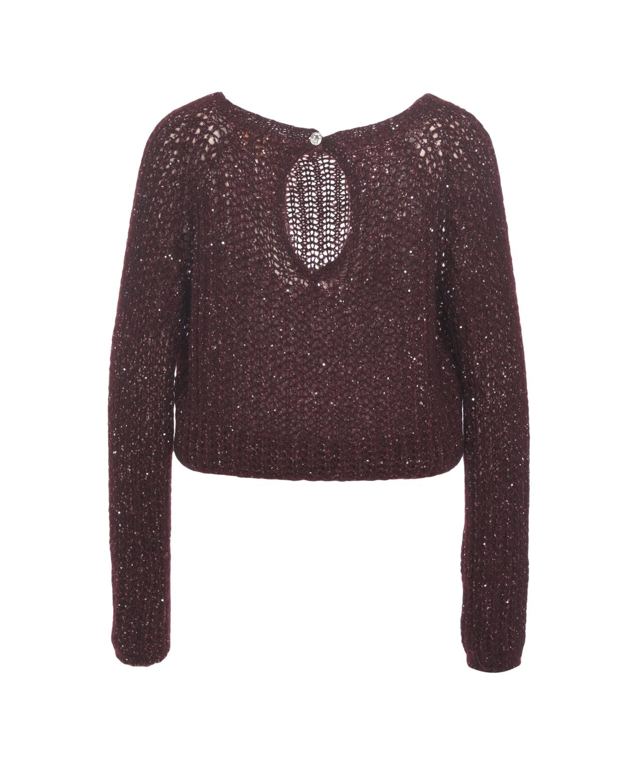 Knit sweater with glitter finish Product Image