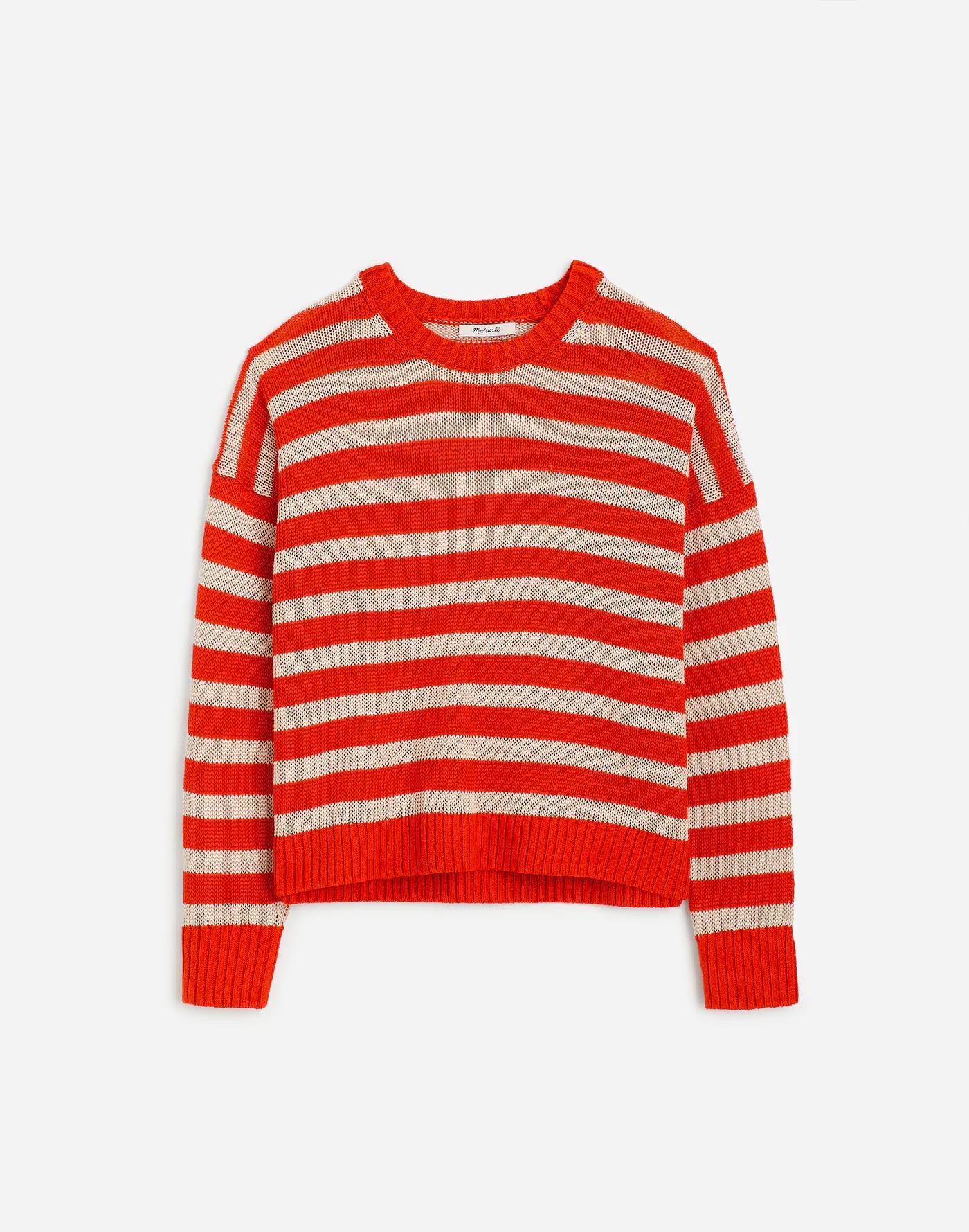 Linen Drop-Shoulder Sweater Product Image