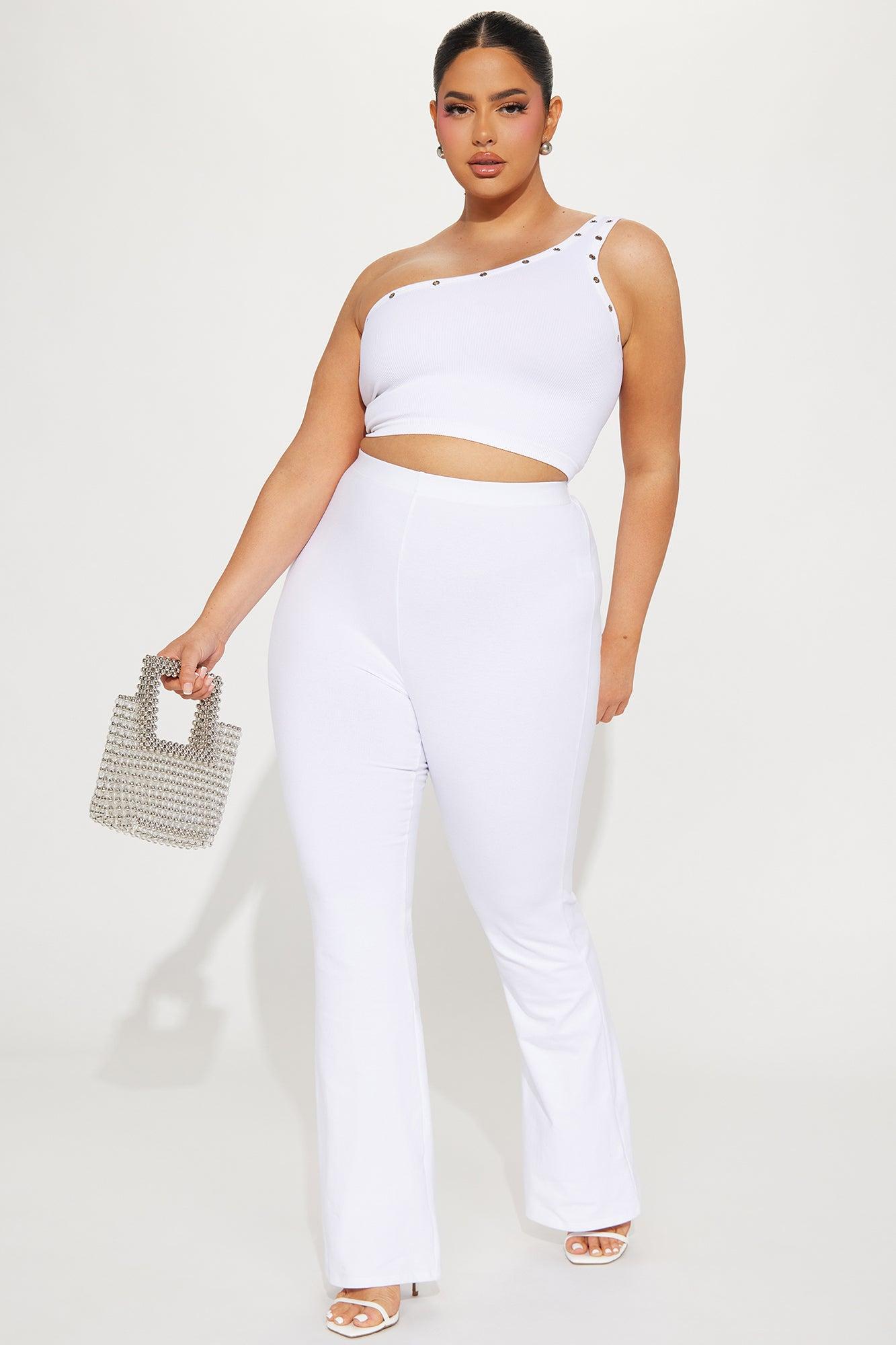 Adriana Flare Pant - White Product Image