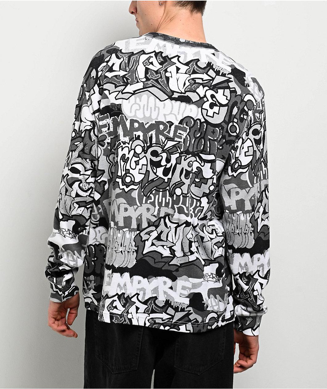 Empyre Script White Camo Thermal Long Sleeve T-Shirt Product Image