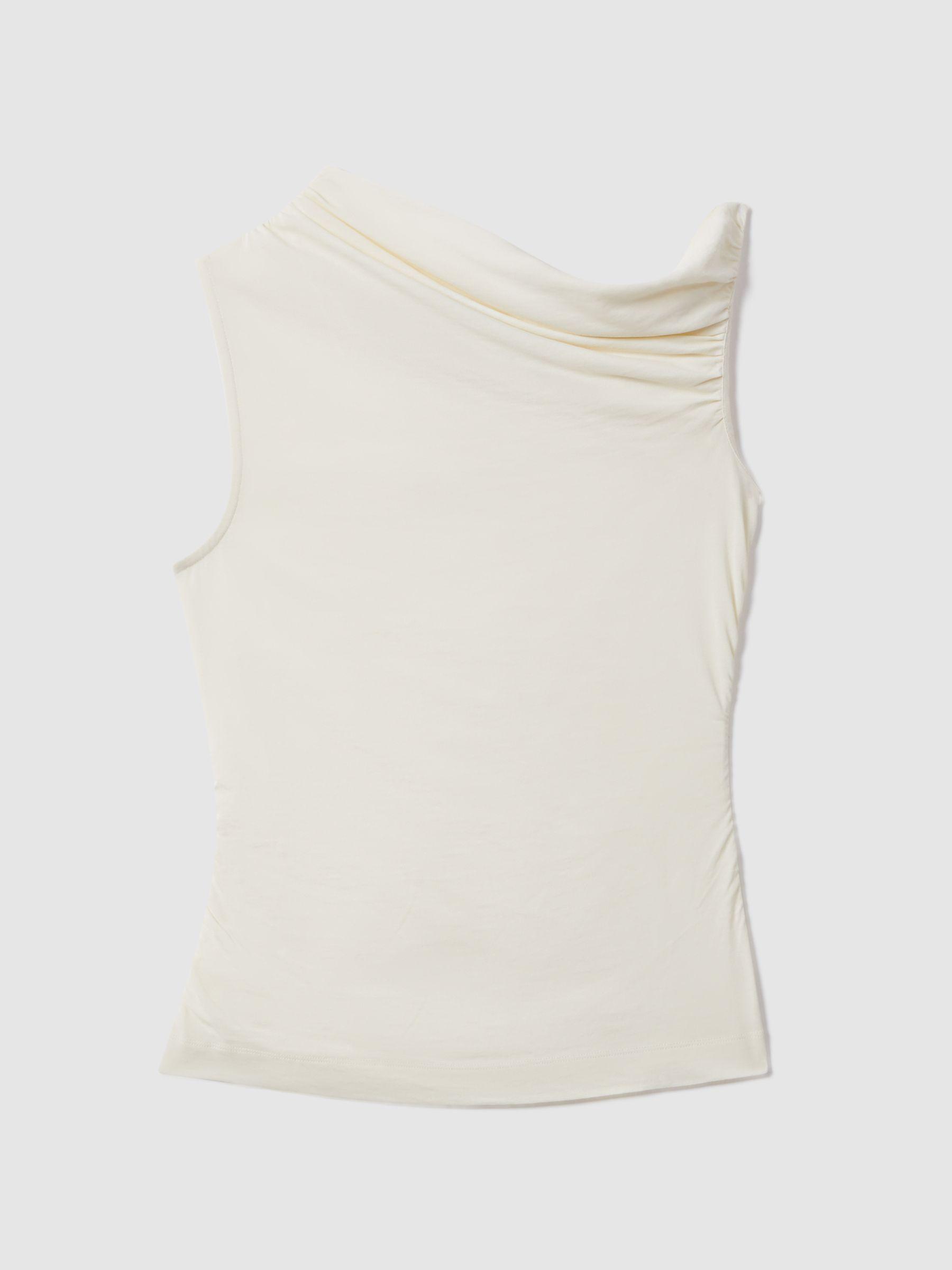 Ruched Off-The-Shoulder Top in Ivory Product Image