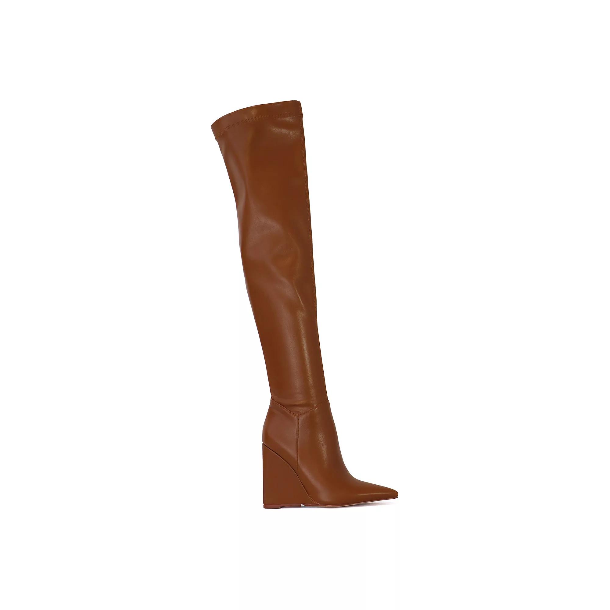 Yoki Erlinda-13 Women's Knee High Wedge Boots,  Product Image