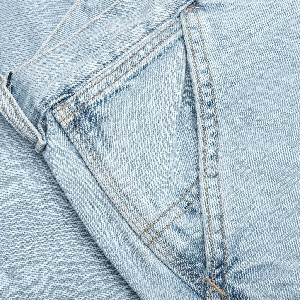 Double Knee Short - Blue Heavy Stone Bleached Male Product Image