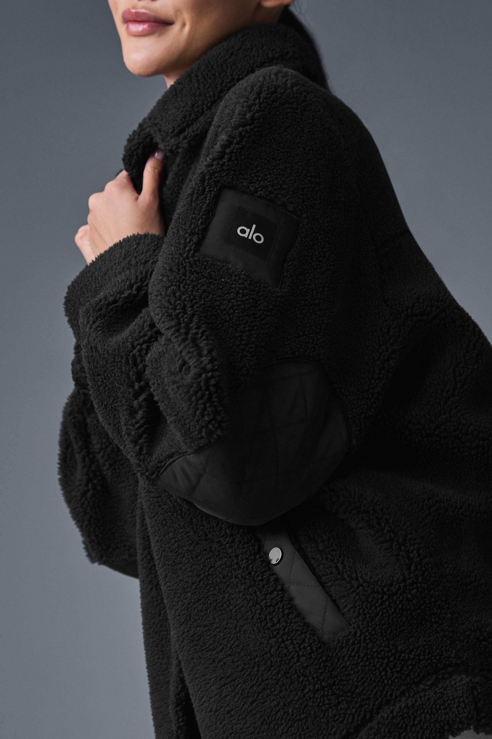 Sherpa Edge Shacket - Black Female Product Image