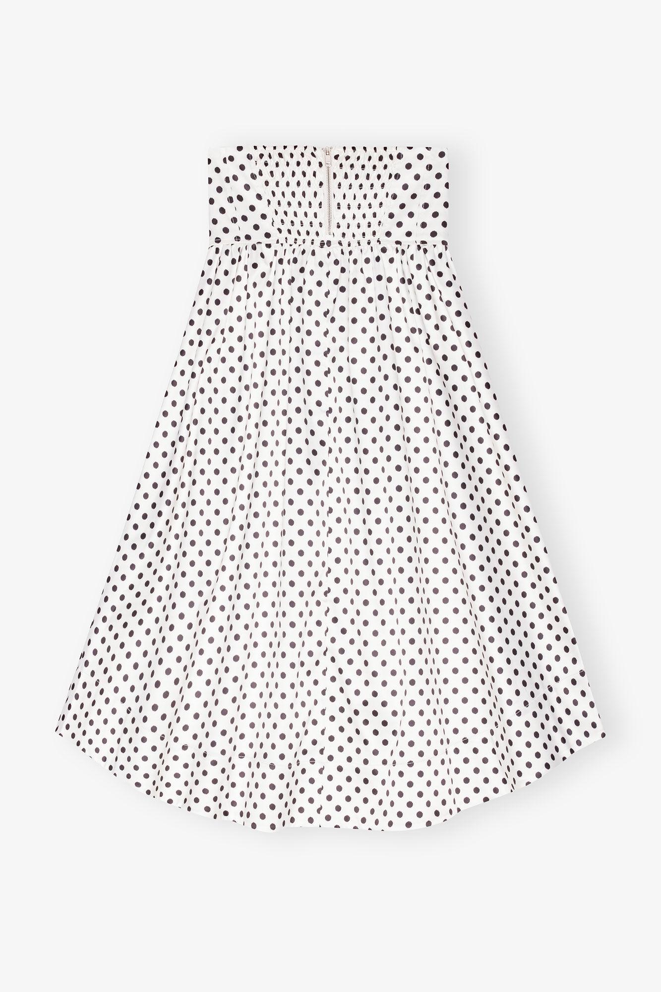 Polka-dot Double Satin Long Pocket Skirt Product Image