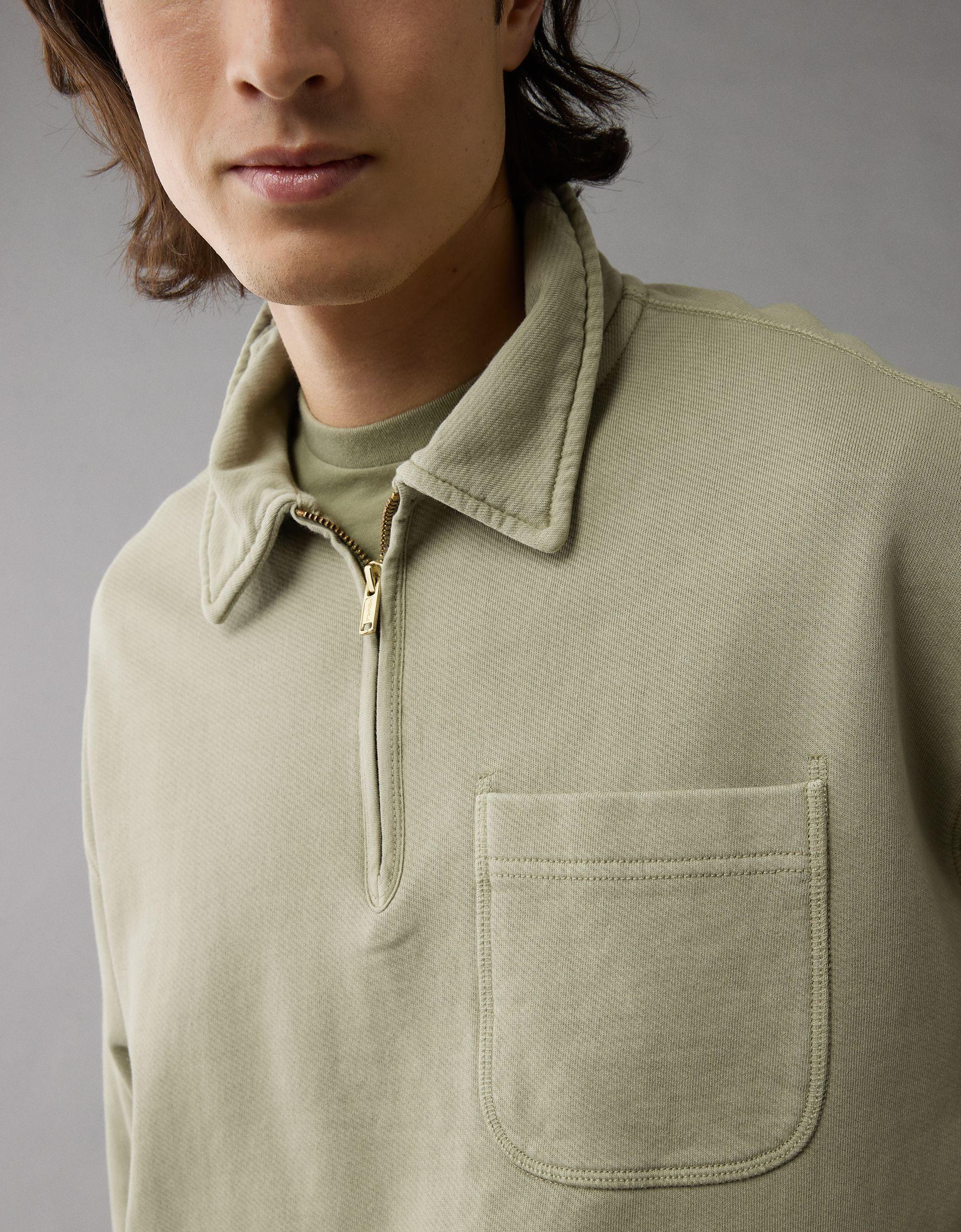 AE Quarter-Zip Polo Collar Sweatshirt Product Image