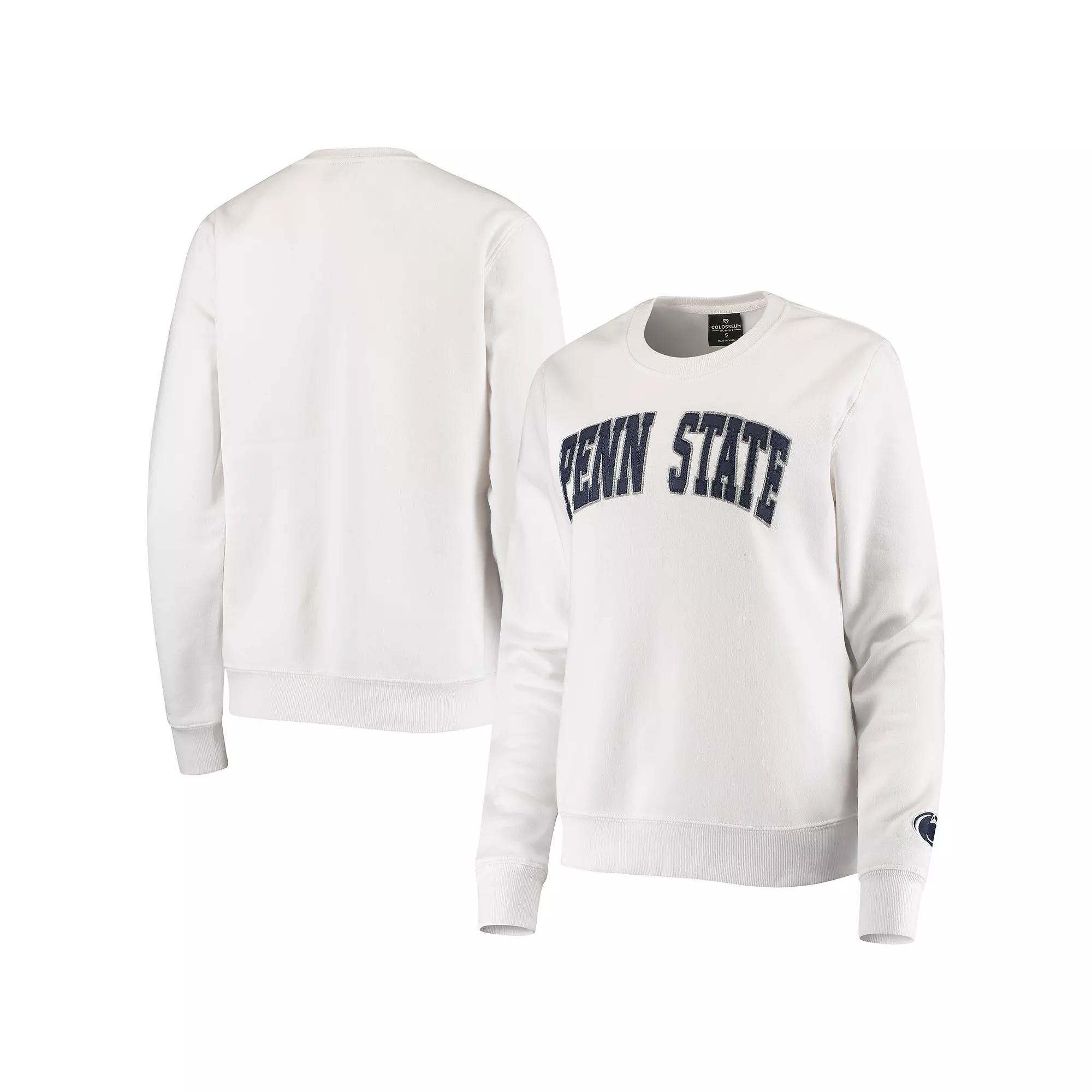Women's Colosseum White Penn State Nittany Lions Campanile Pullover Sweatshirt,  Product Image