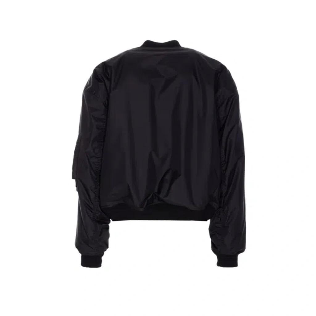 BALENCIAGA Nylon Uniform Merch Large Fit Bomber In Black Product Image