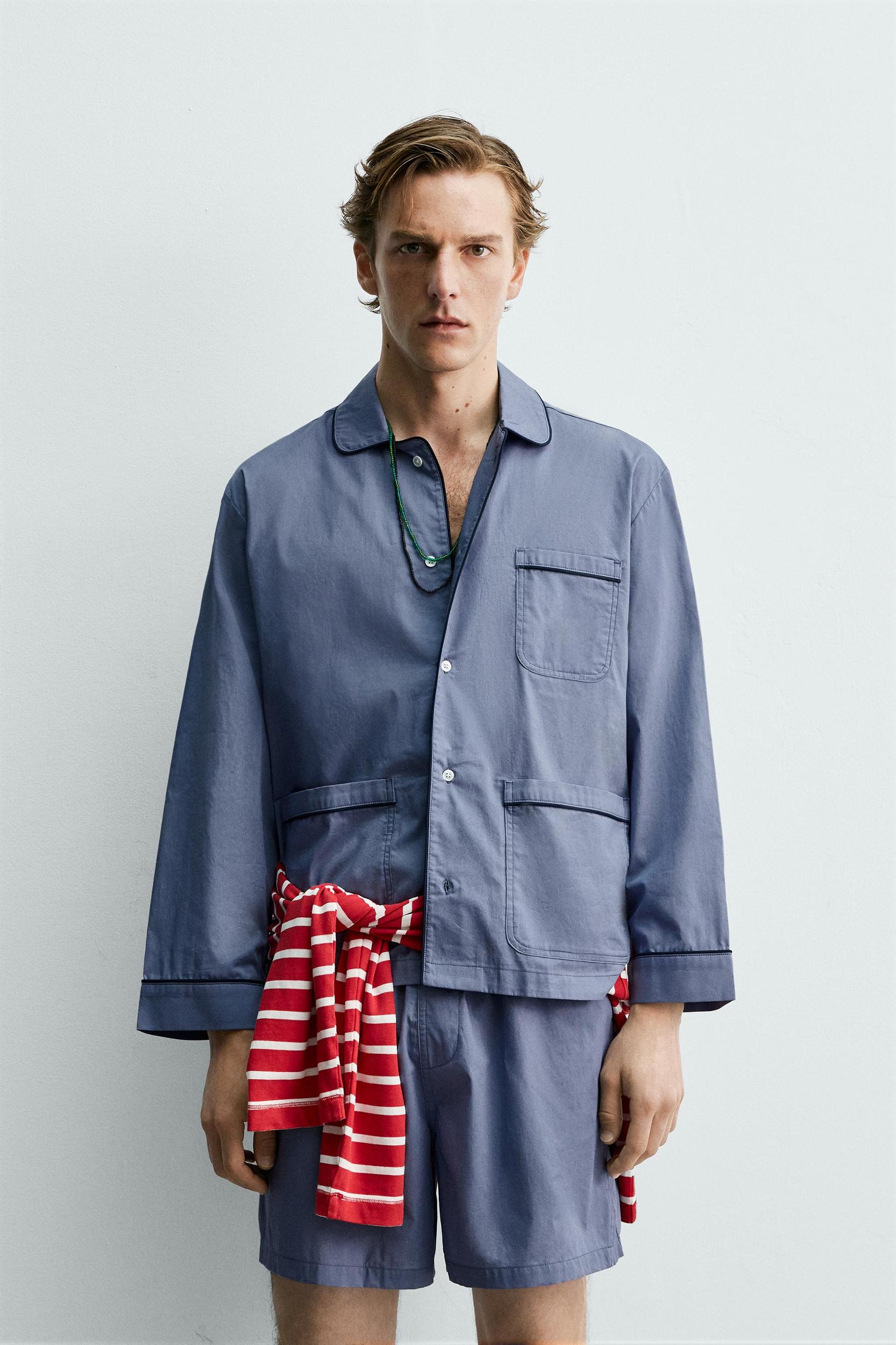 AARON LEVINE X ZARA PAJAMA SHORT SET Product Image