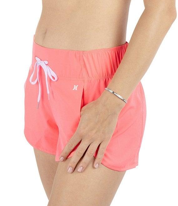 Hurley Aquas Solid Wide Elastic Drawstring Pull-On Board Shorts Product Image