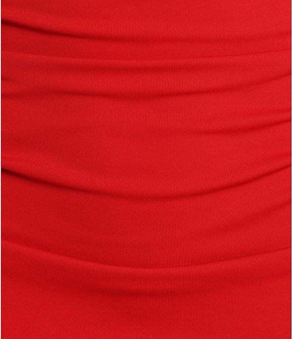 Petal & Pup Fira One Shoulder Ruched Twist Detail Bodycon Midi Dress Product Image