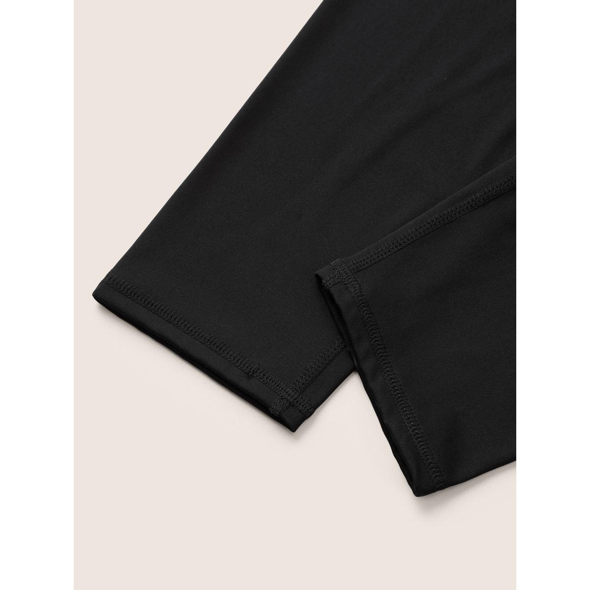 Plus Size Solid Seamless Butt Lifting High Rise Leggings Women Black Casual High stretch Skinny High Rise Dailywear Leggings BloomChic 22-24/3X Product Image