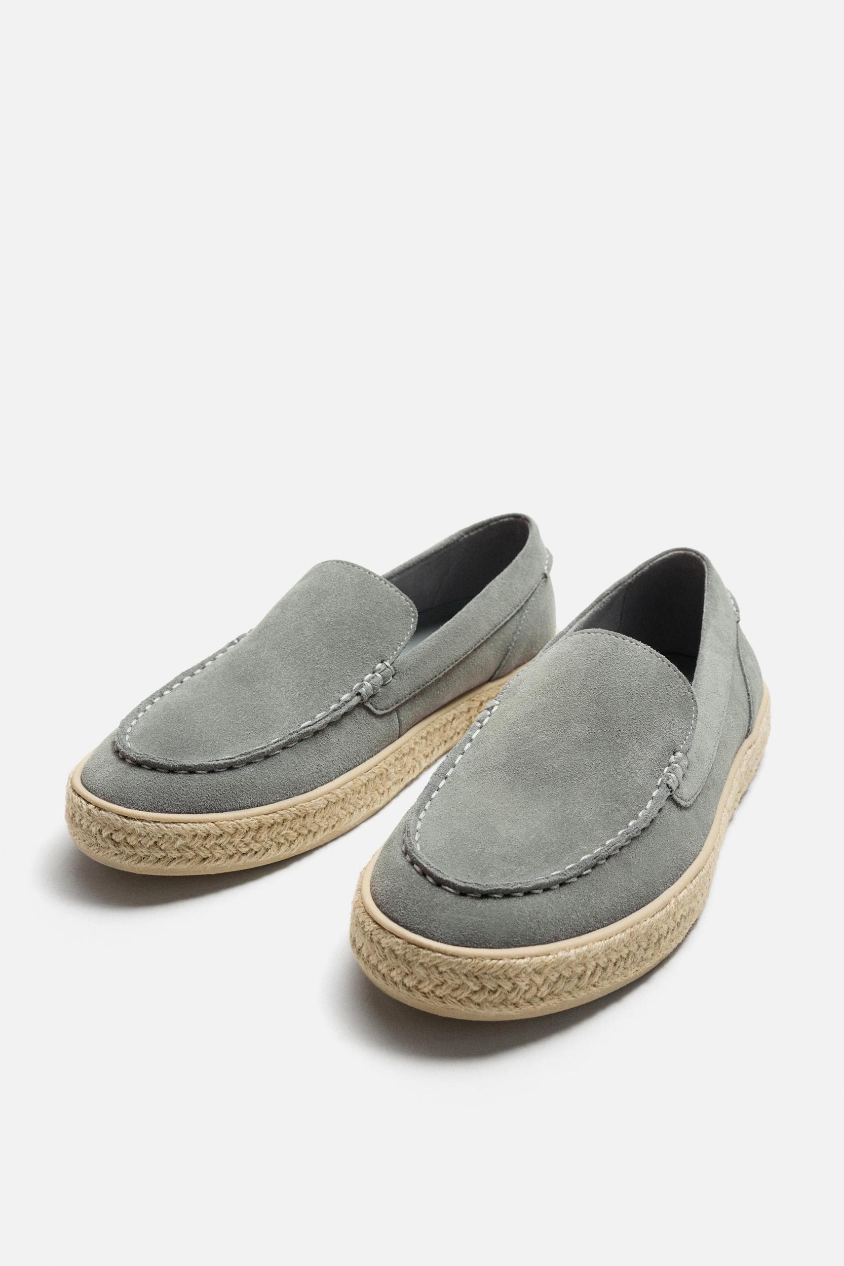 LEATHER JUTE LOAFERS Product Image