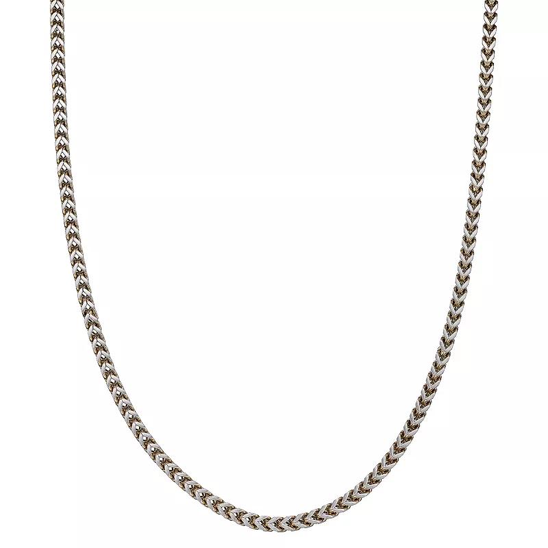 Men's LYNX Gold Tone Ion-Plated Stainless Steel Franco Chain Necklace, Size: 24", Two Tone Product Image