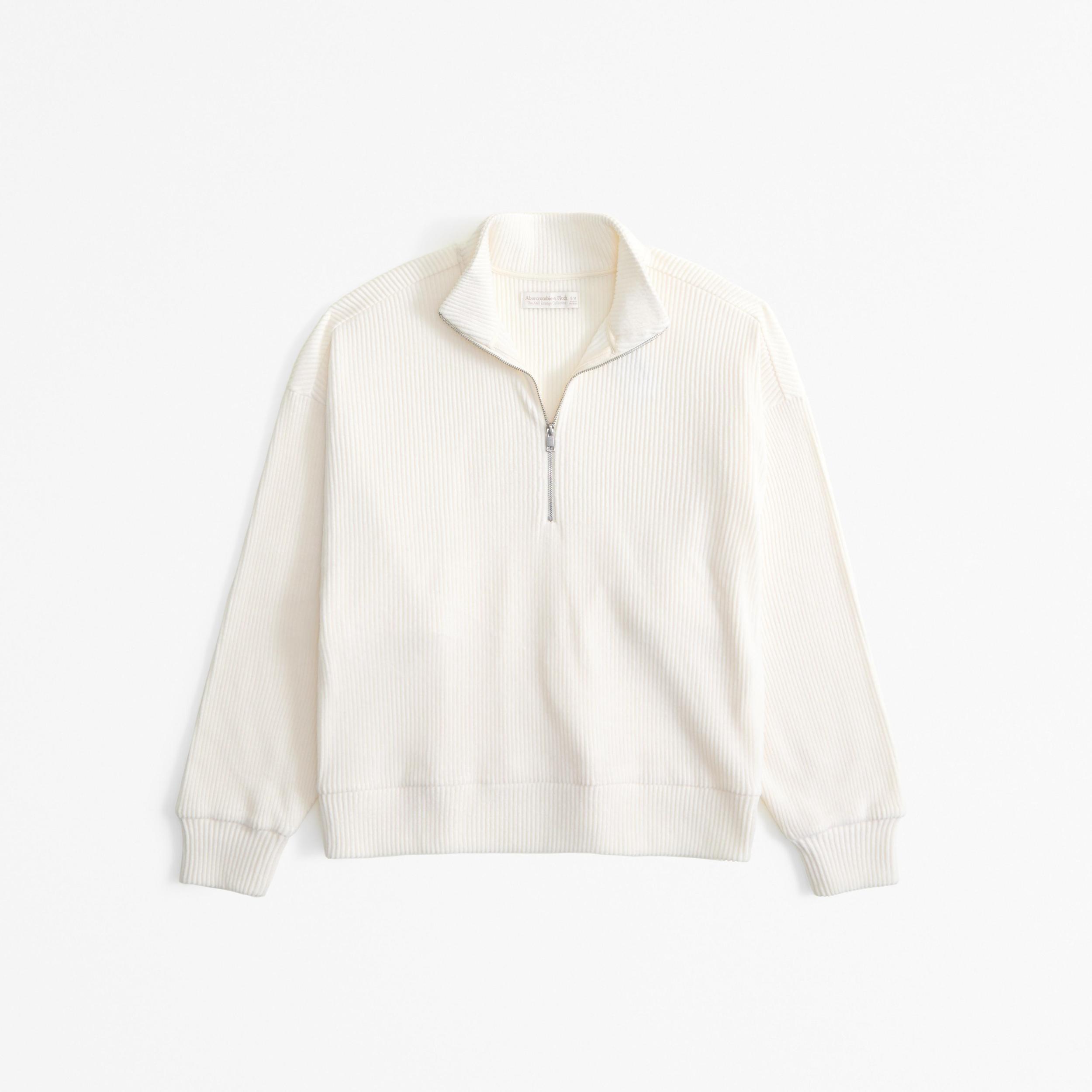 Lounge Brushed Rib Half-Zip Product Image