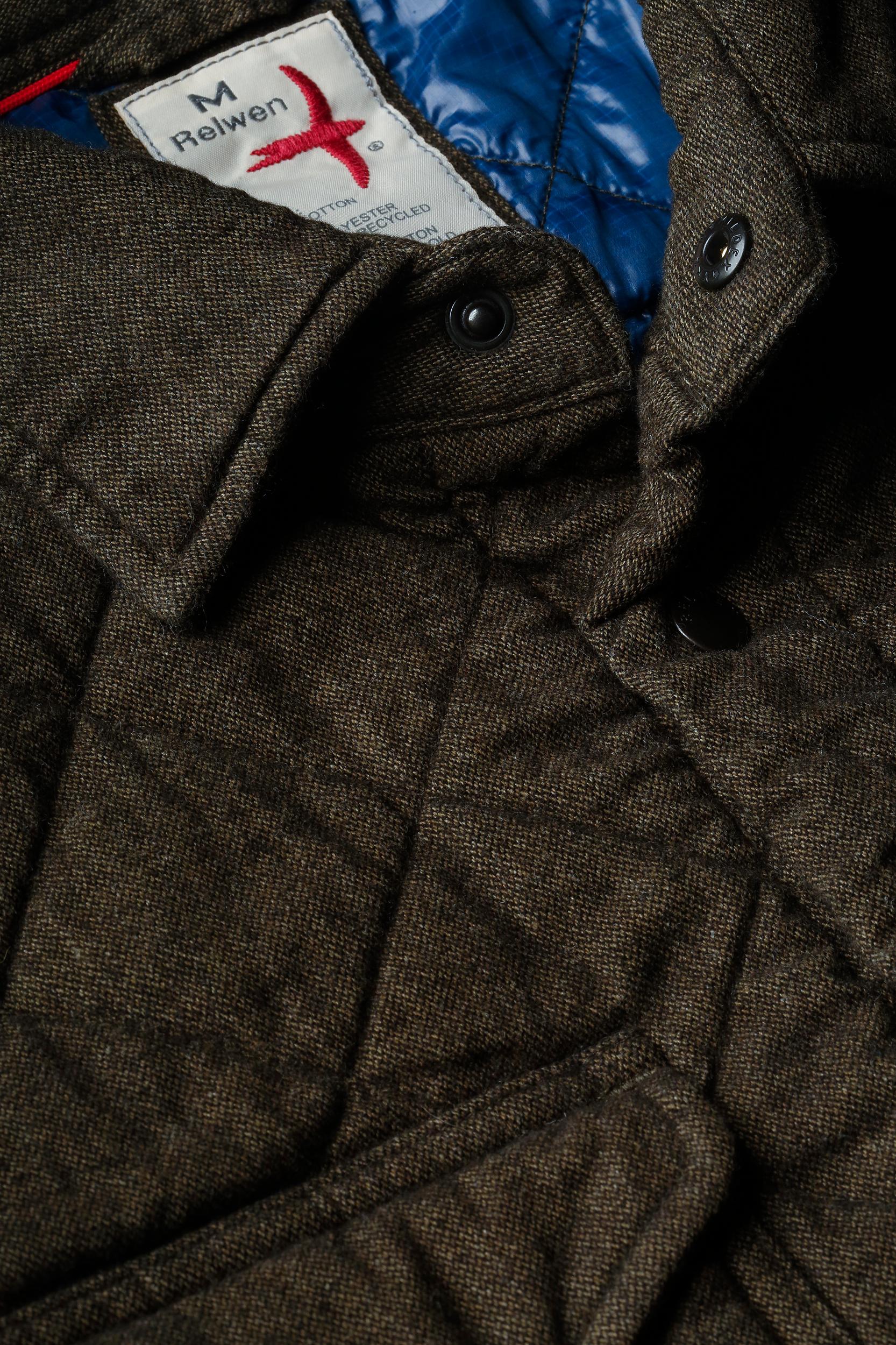 Tick Weave Quilted Shirt Jacket Product Image