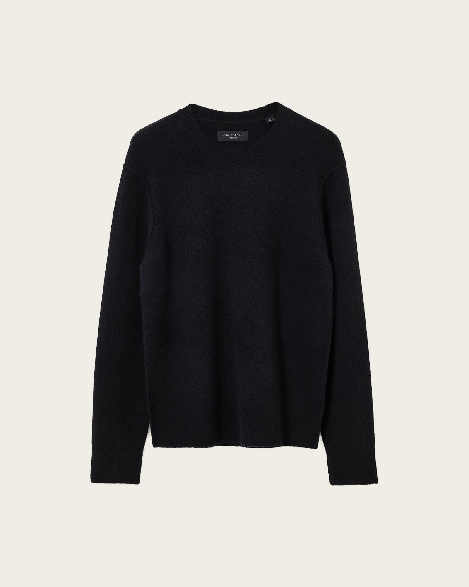 Patern Crew Neck Knit Black | ALLSAINTS US Product Image