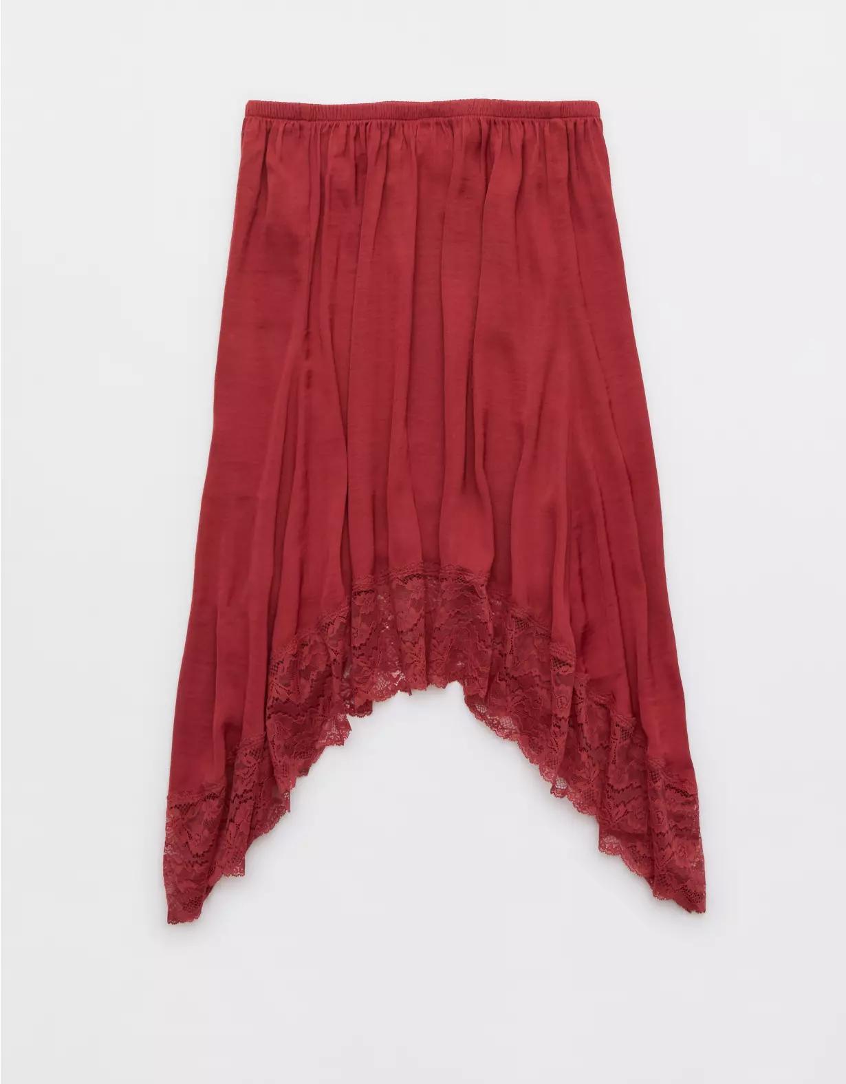 Aerie Handkerchief Midi Skirt Product Image