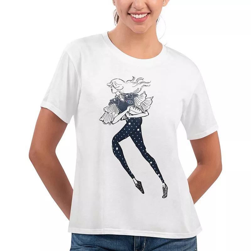 Women's G-III 4Her by Carl Banks White Las Vegas Raiders Play The Ball T-Shirt,  Product Image