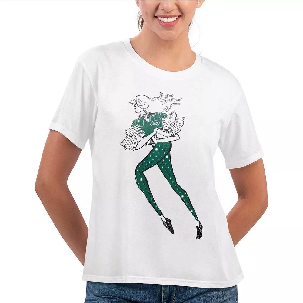 Womens G-III 4Her by Carl Banks White Las Vegas Raiders Play The Ball T-Shirt Product Image