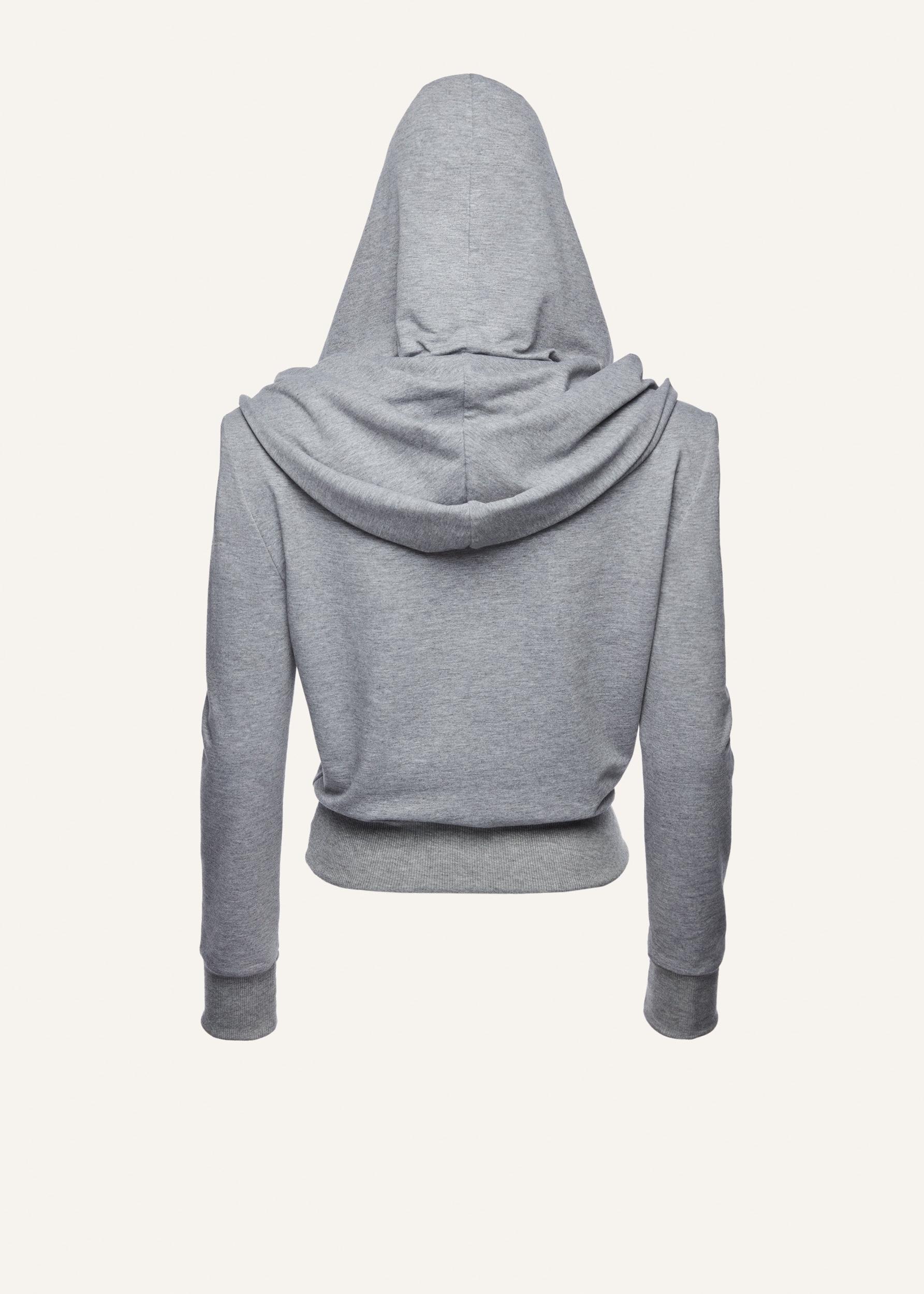 Babouchka style hoodie in grey Product Image