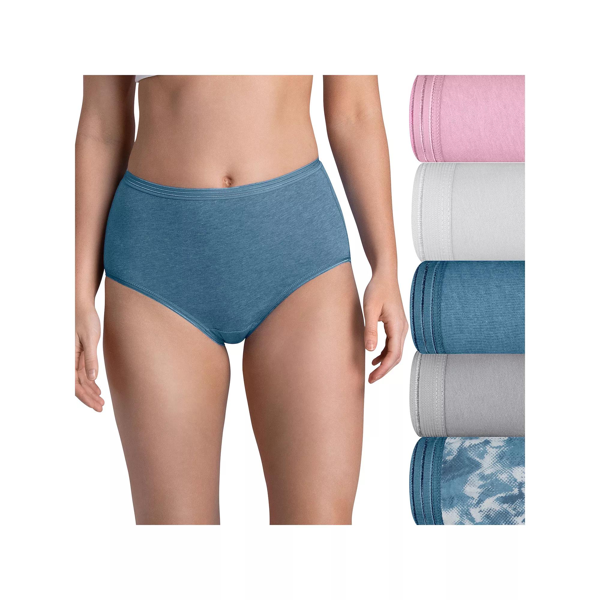 Women's Fruit of the Loom® Ultra Soft Brief 5-pack Panty Set 5DUSKBR,  Product Image
