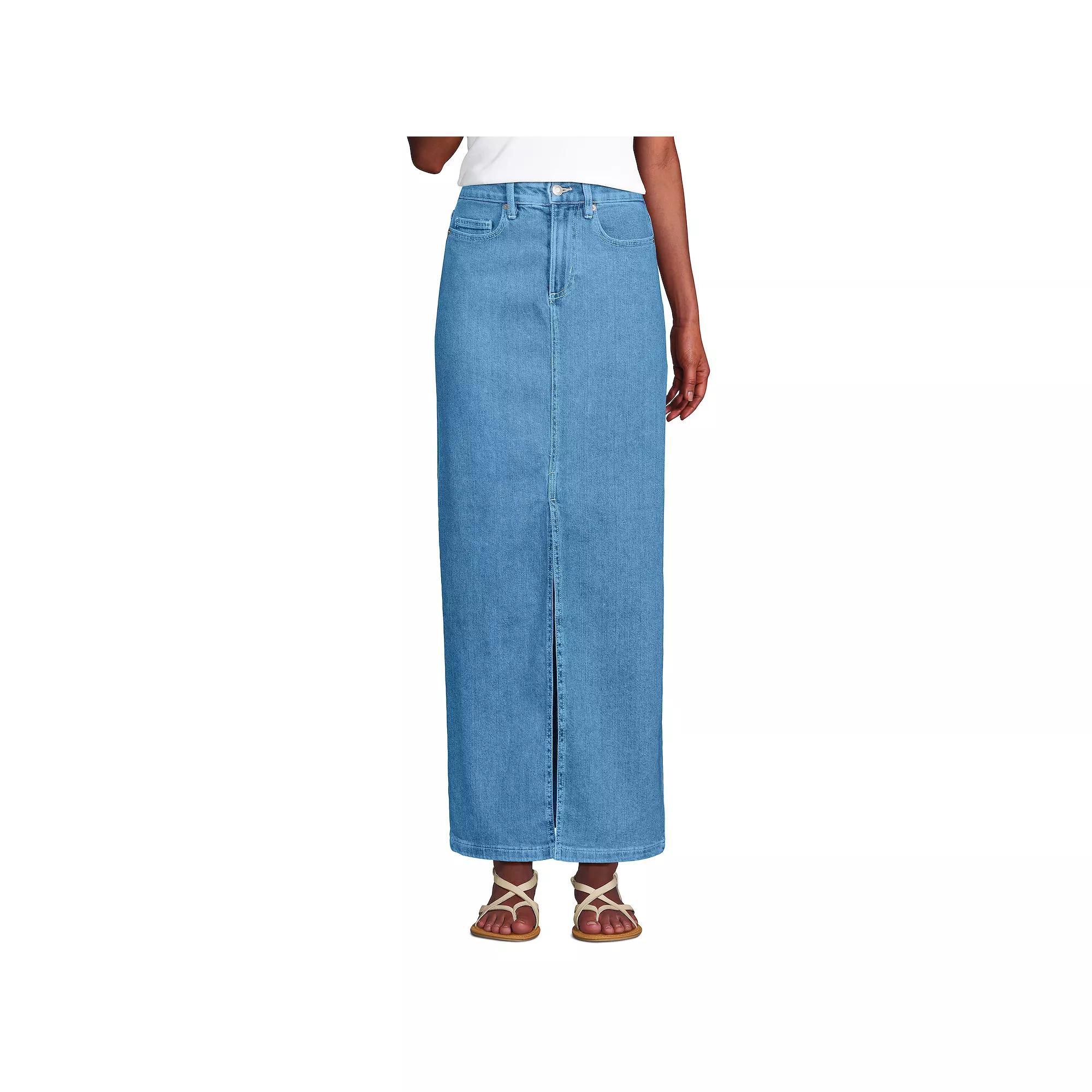 Women's Lands' End Soft Denim Maxi Skirt,  Product Image