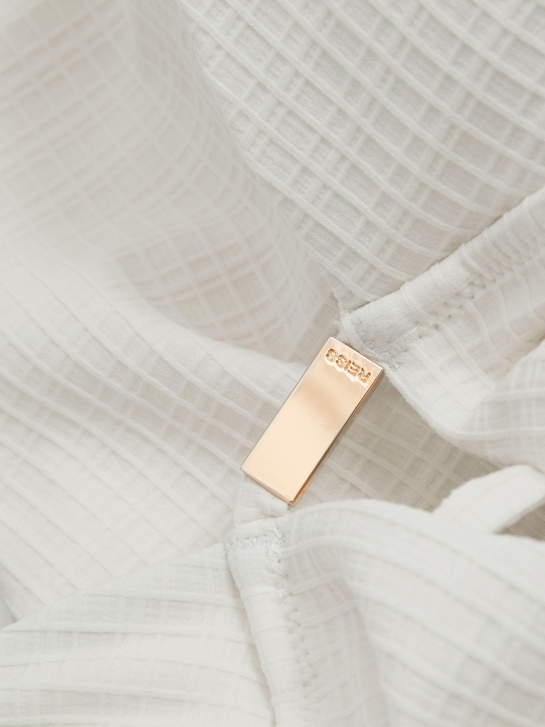 Freda White Textured Cross-Back Swimsuit Product Image