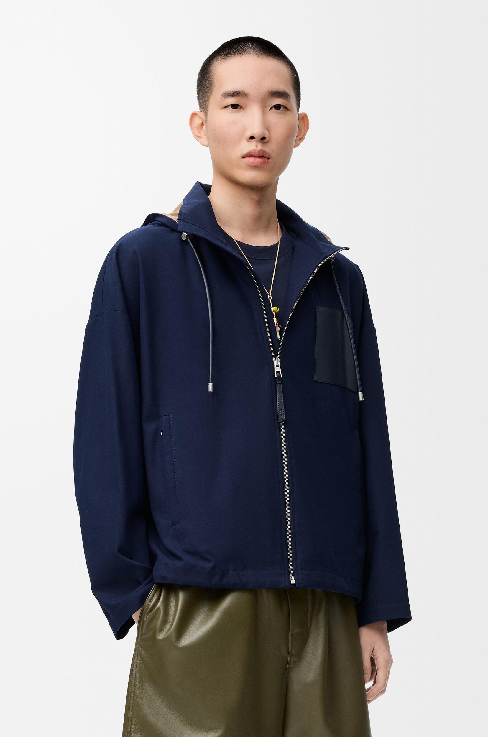 Hooded jacket in cotton Product Image