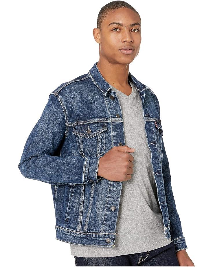 Premium Denim Trucker Jacket Product Image