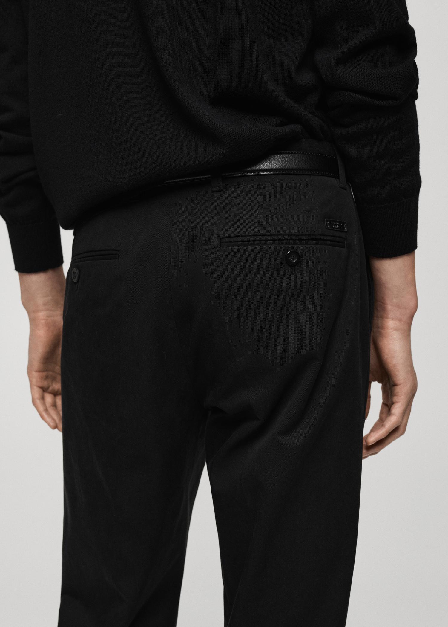 Regular-fit cotton pants - Men | MANGO USA Product Image