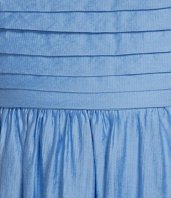 Blu Pepper Square Neck Short Puff Sleeve A-Line Dress Product Image