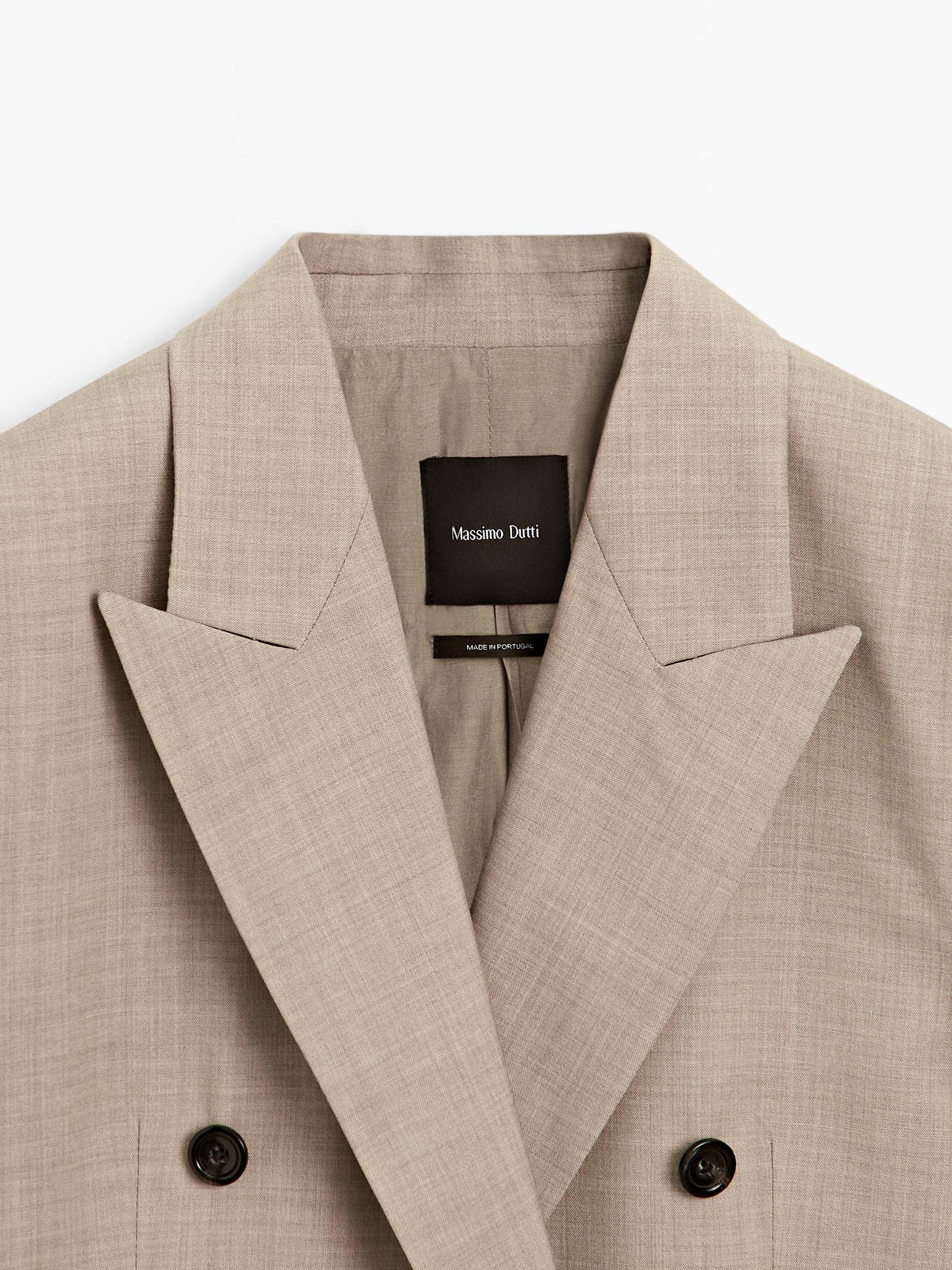 100% wool double-breasted blazer Product Image