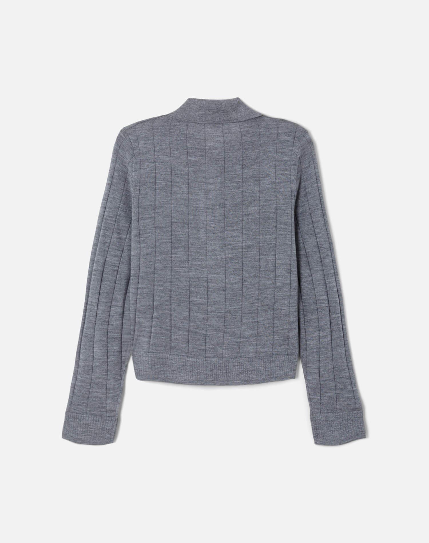 The Caroline Rib Cardi - Anthracite Female Product Image