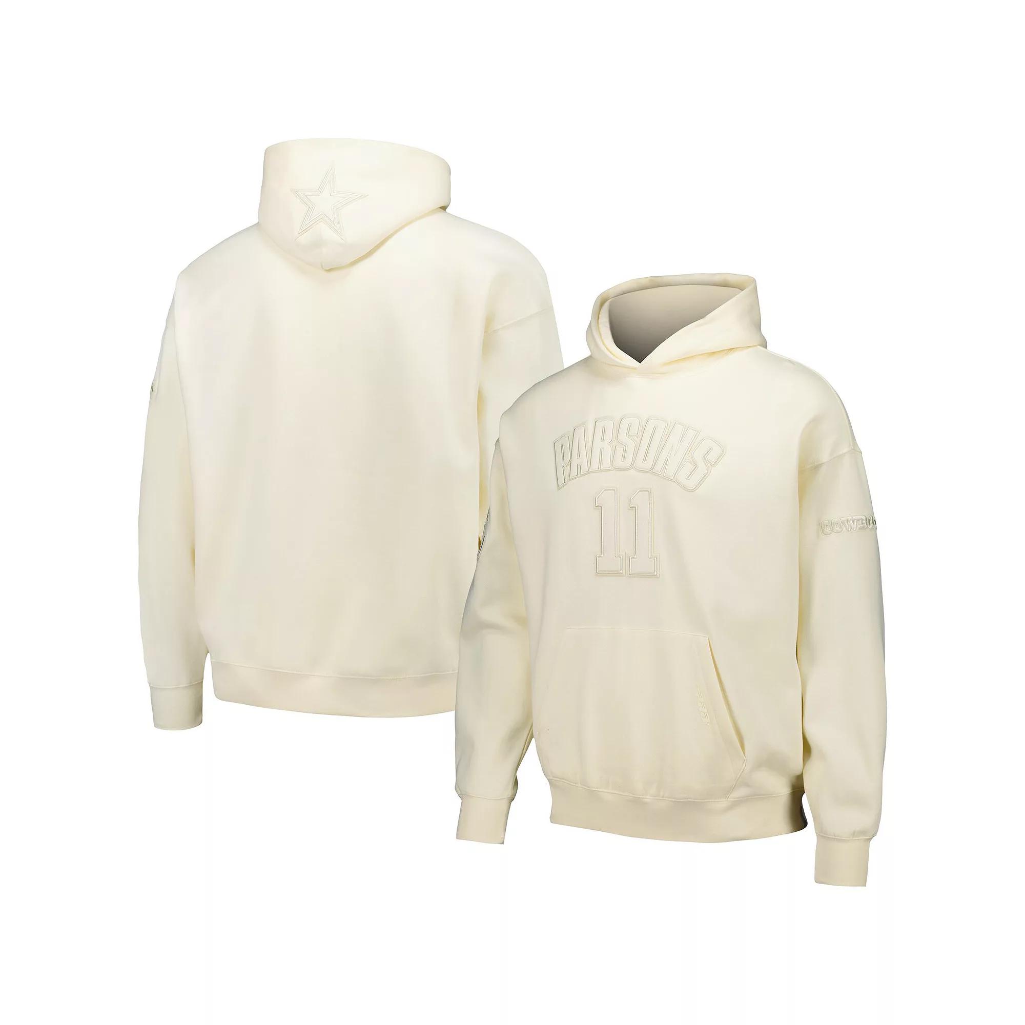 Men's Pro Standard Micah Parsons Cream Dallas Cowboys Player Name & Number Pullover Hoodie,  Product Image