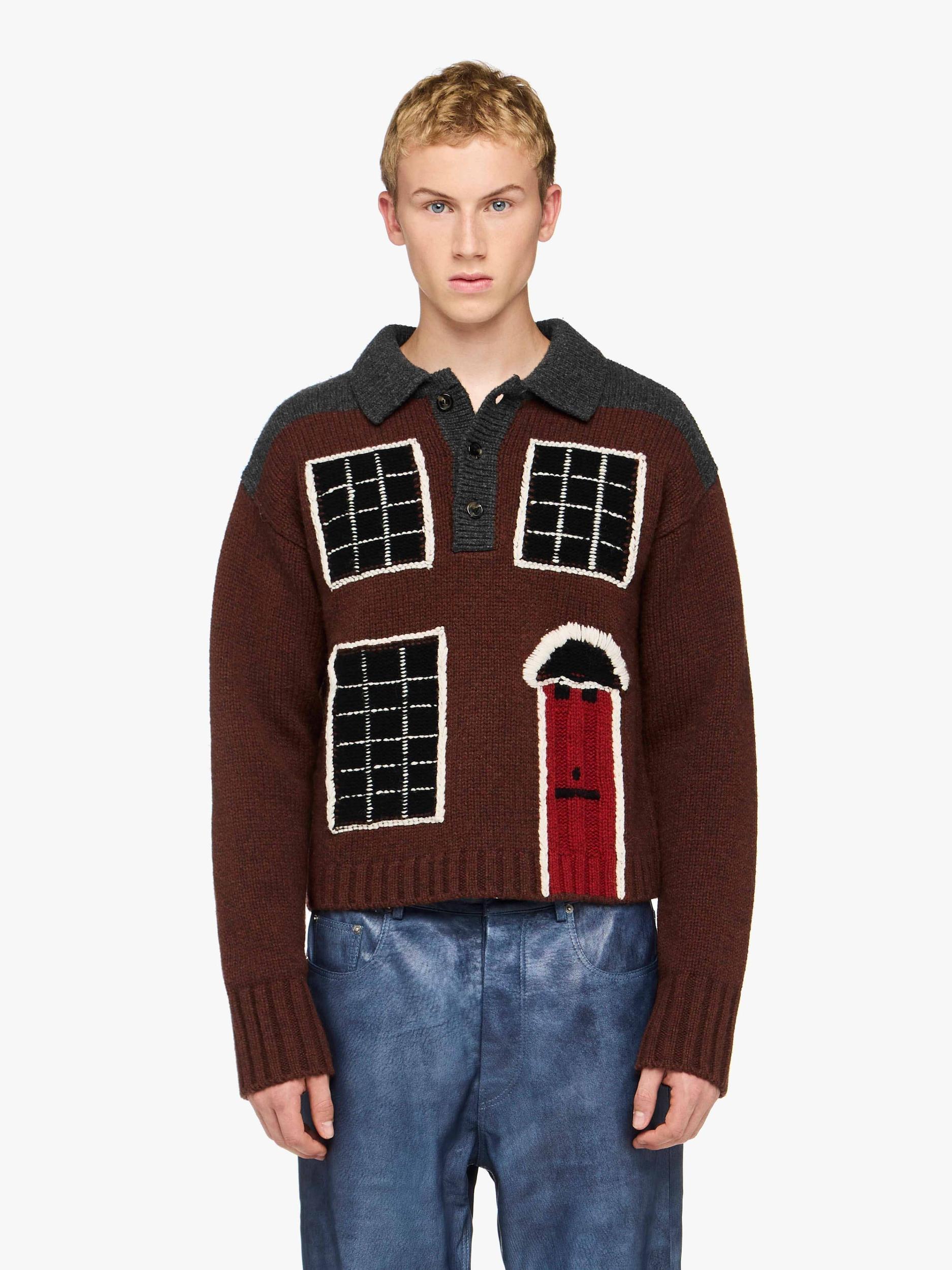 HOUSE' INTARSIA POLO SWEATER Product Image