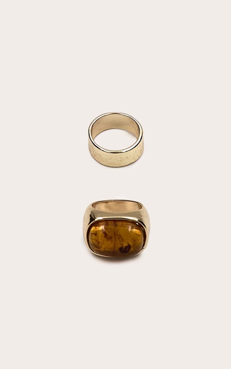 Gold Detail Resin Multi-pack Rings Product Image