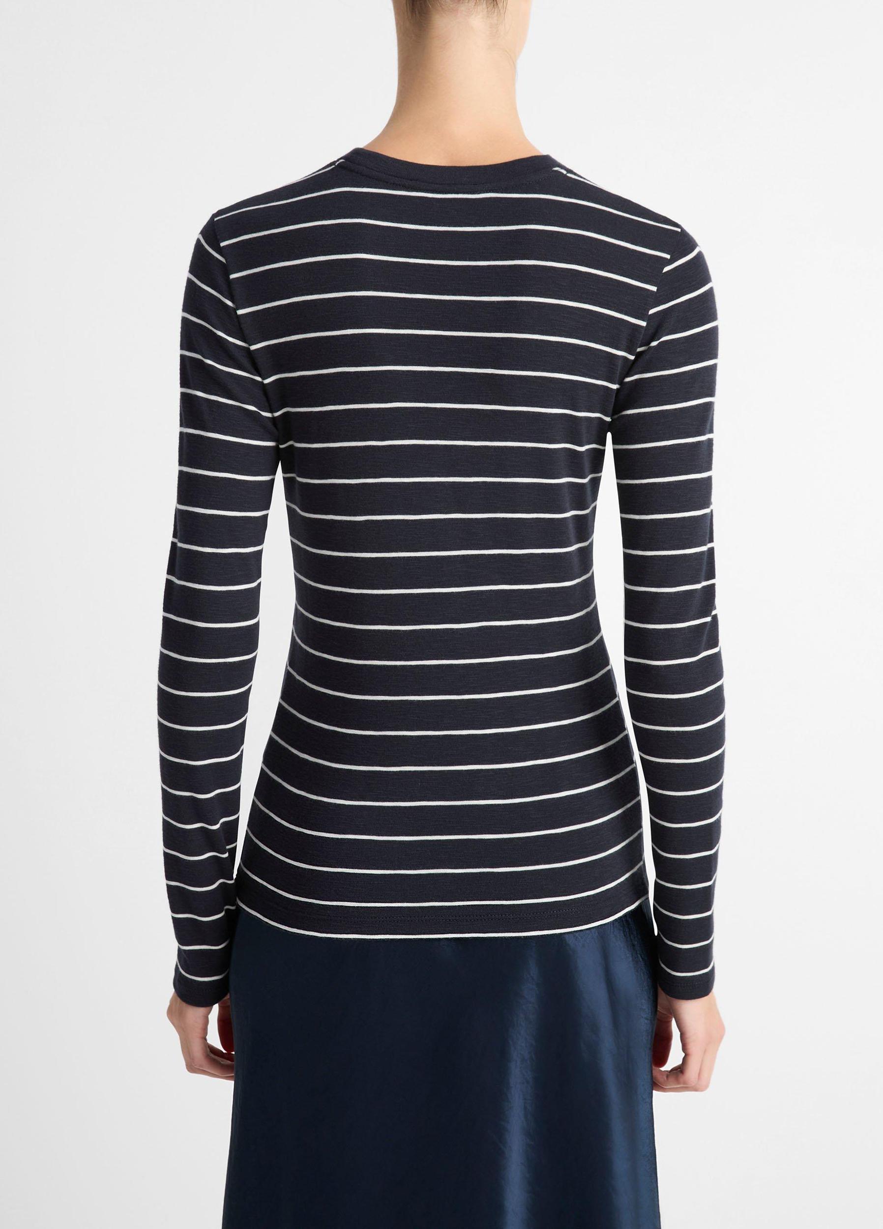 Striped Cotton-Blend Long-Sleeve T-Shirt Product Image