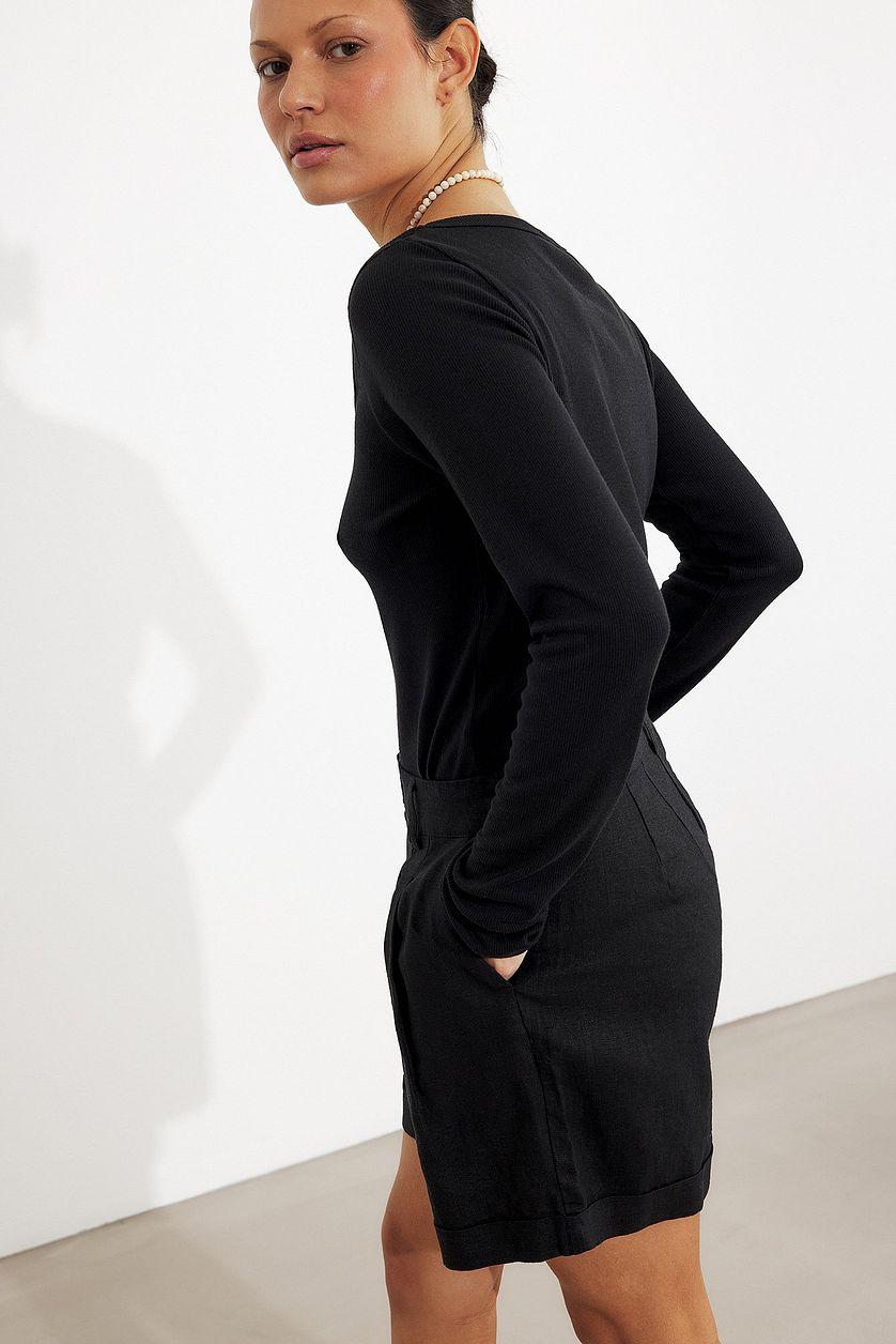 Scoop Neck Ribbed Top Product Image